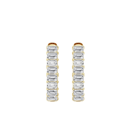 Emerald Diamoind Hoops