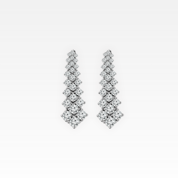 Descending Chandelier Diamond Earrings