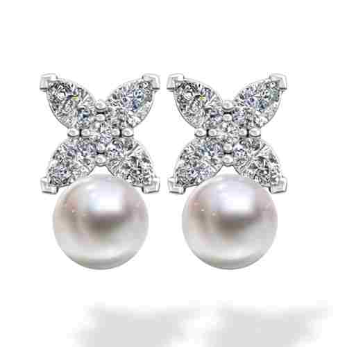 Diamond & Pearl Earrings