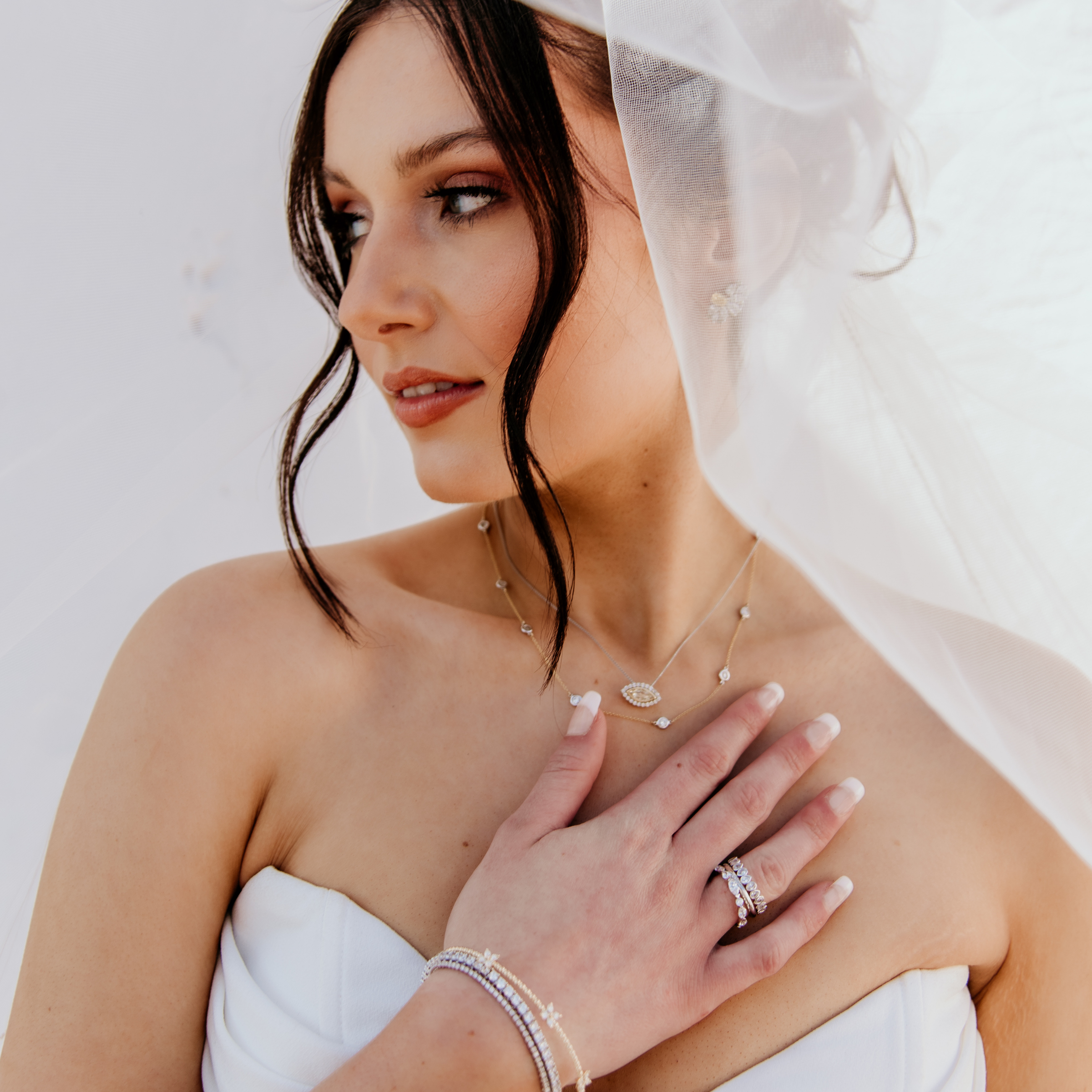 Floral Flexible Diamond Bracelet