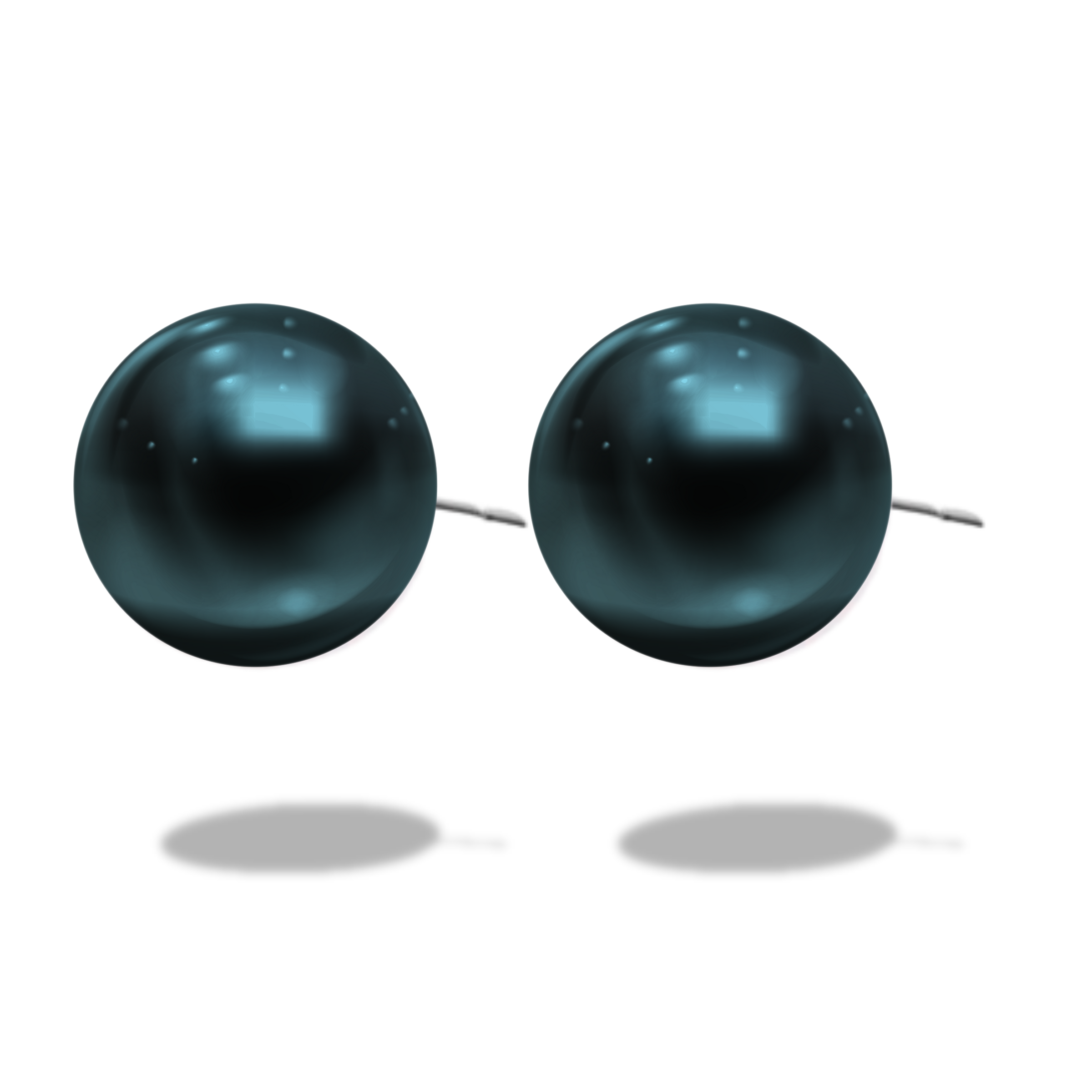 Black Pearl Earrings | 5MM