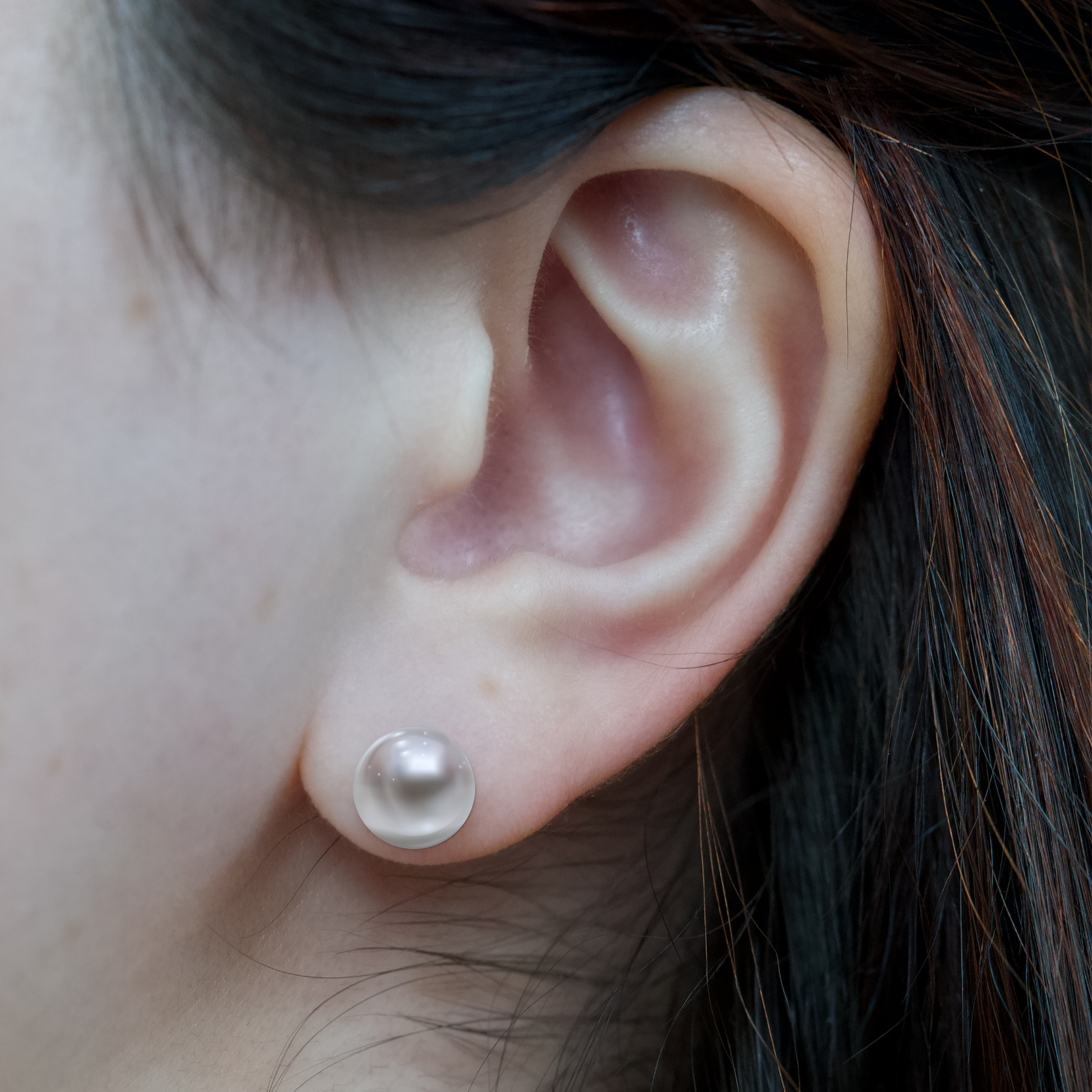 White Pearl Earrings | 6MM