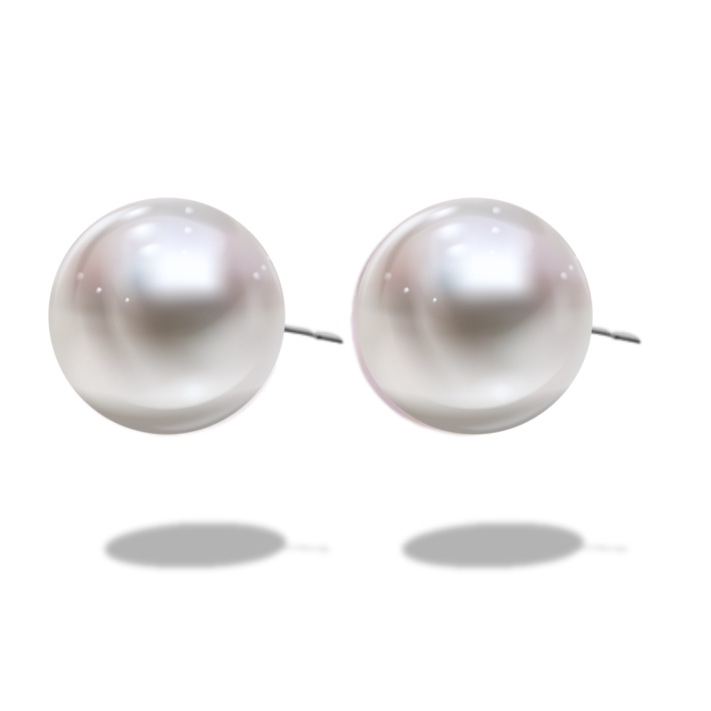 White Pearl Earrings | 5MM