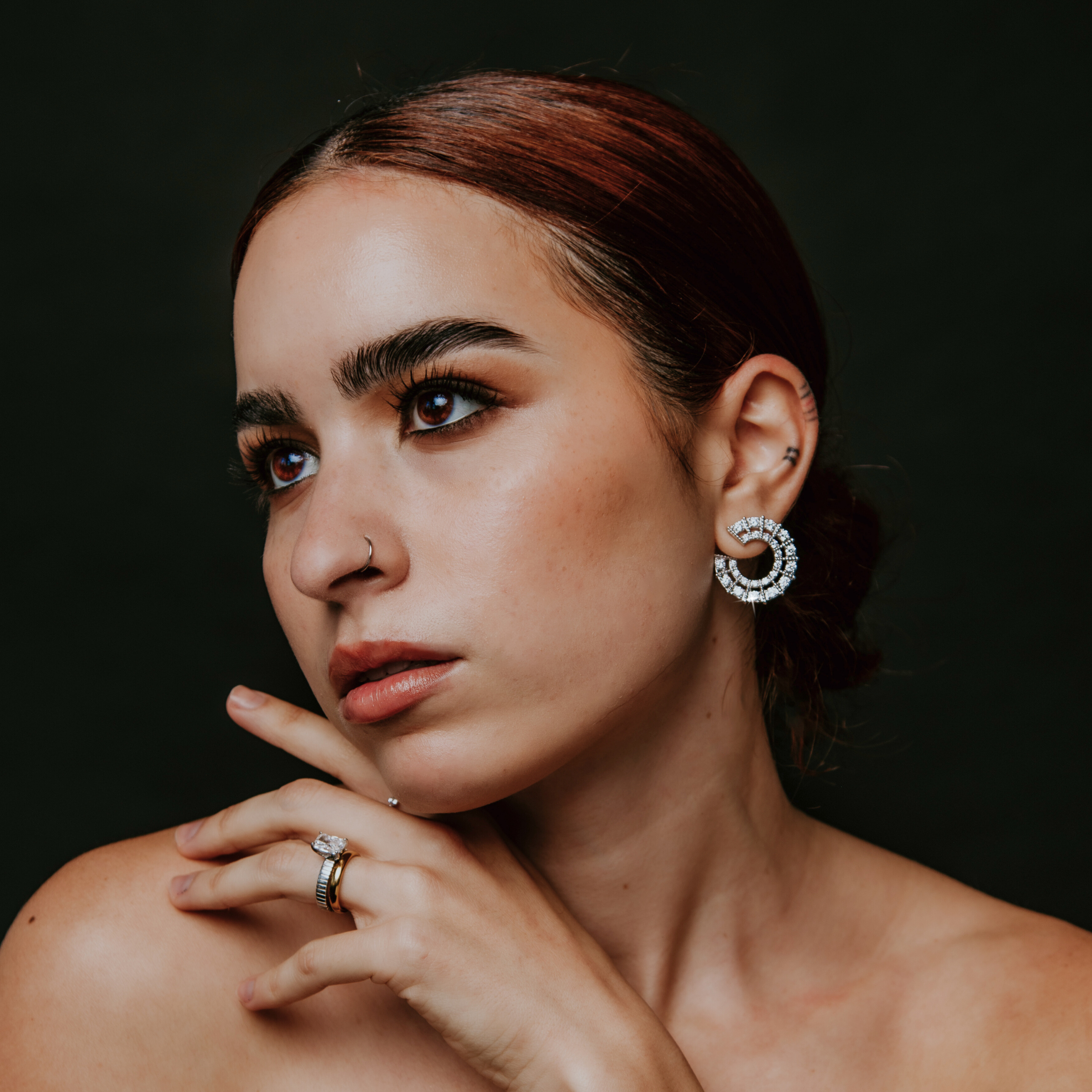 Vintage Diamond Hoops