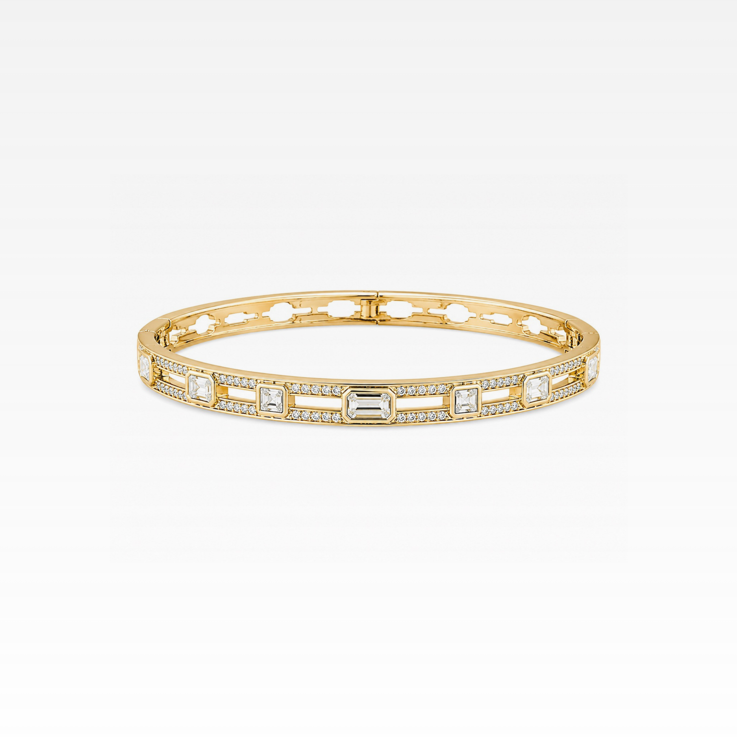 Bezel Set Diamond Bangle