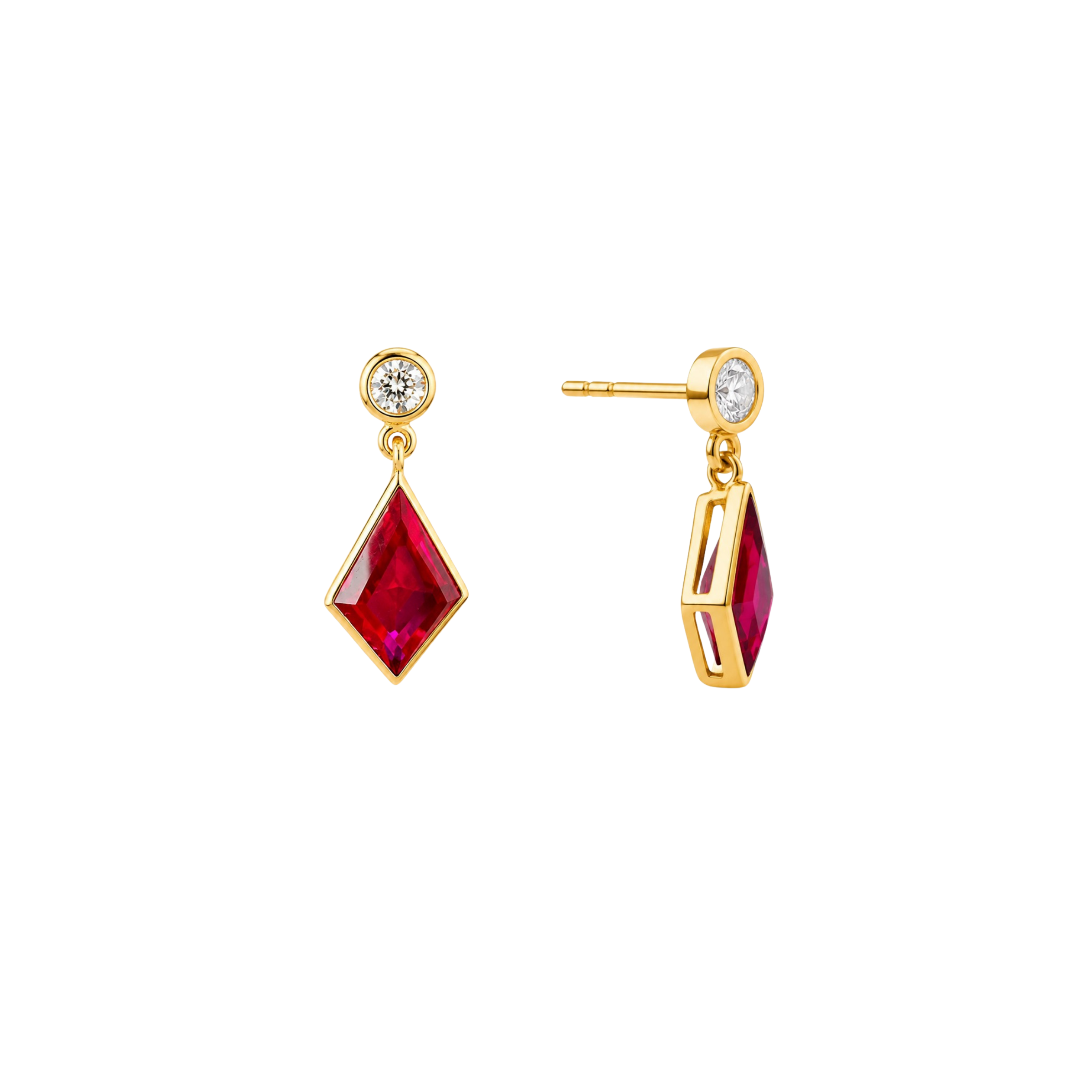 Garnet Drop Earrings