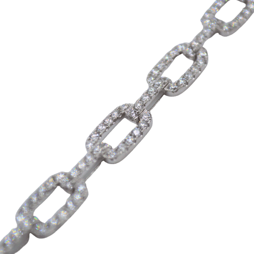 Hand-assembled bracelet in grey gold with diamonds.