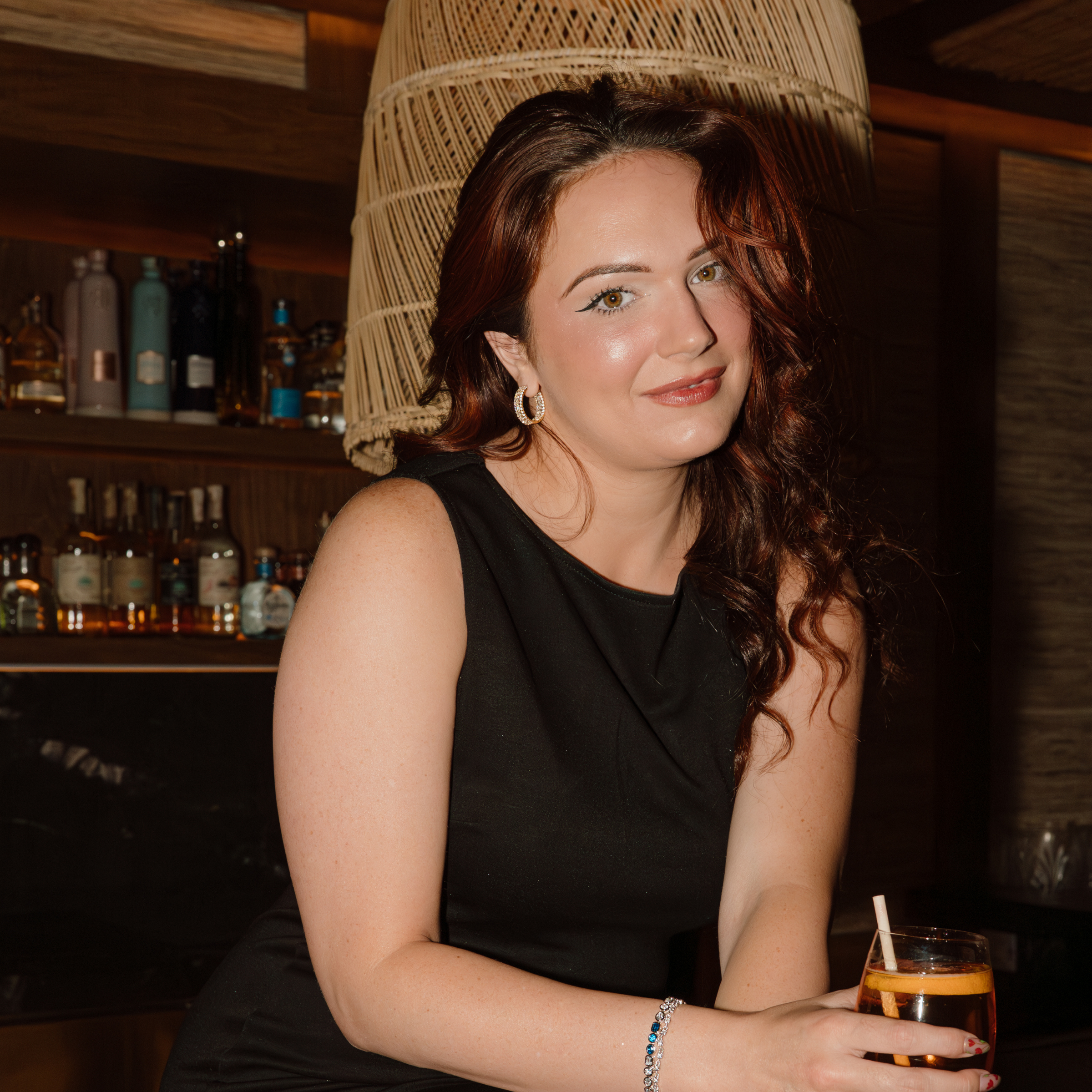 White & Yellow Diamond Hoops