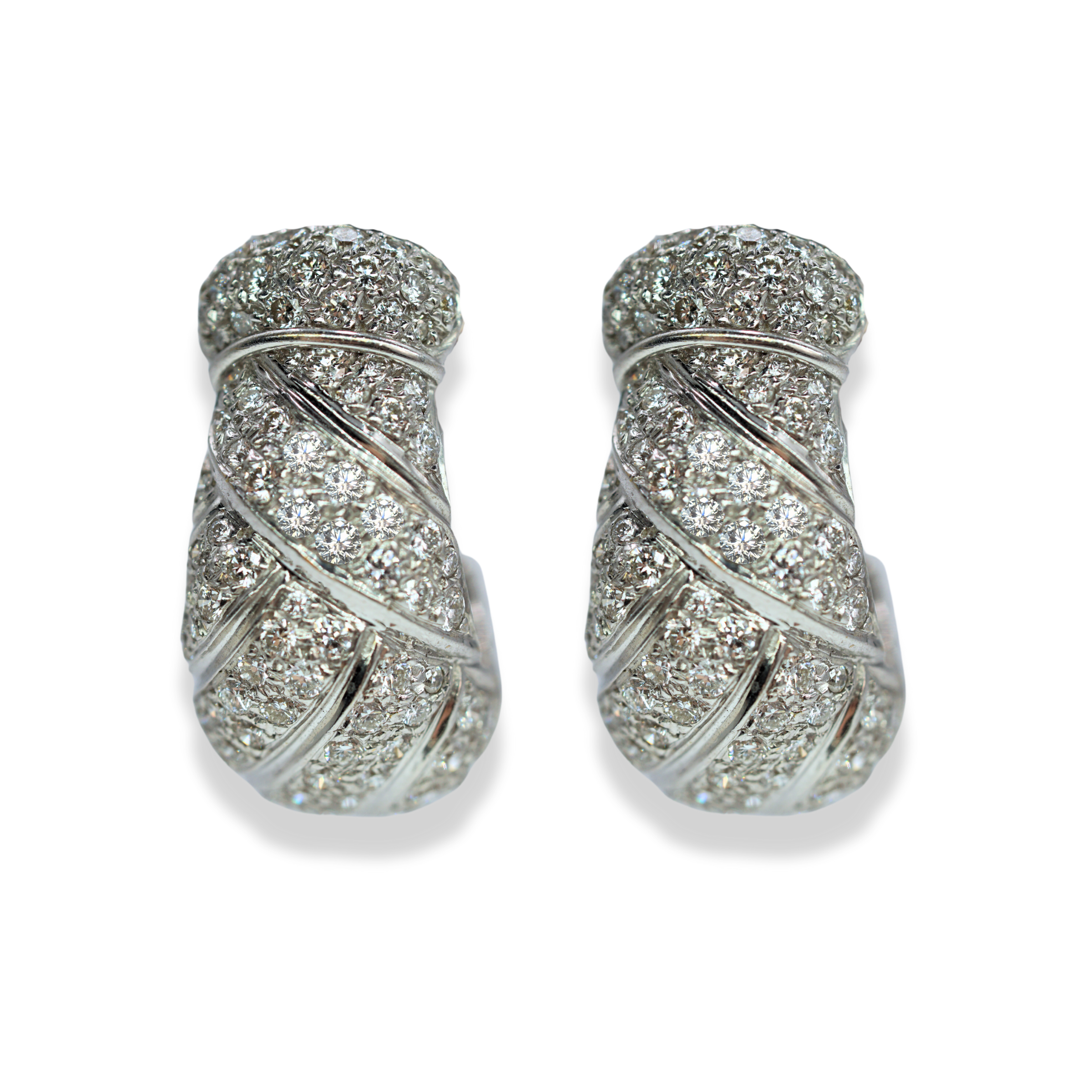 Diamond Hoops Earrings