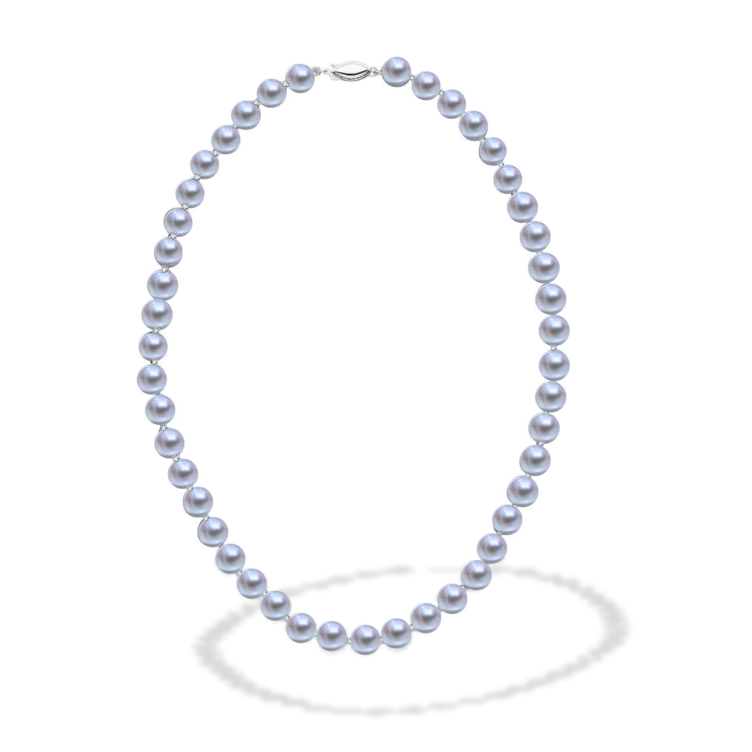 Grey-Blue Pearl Necklace