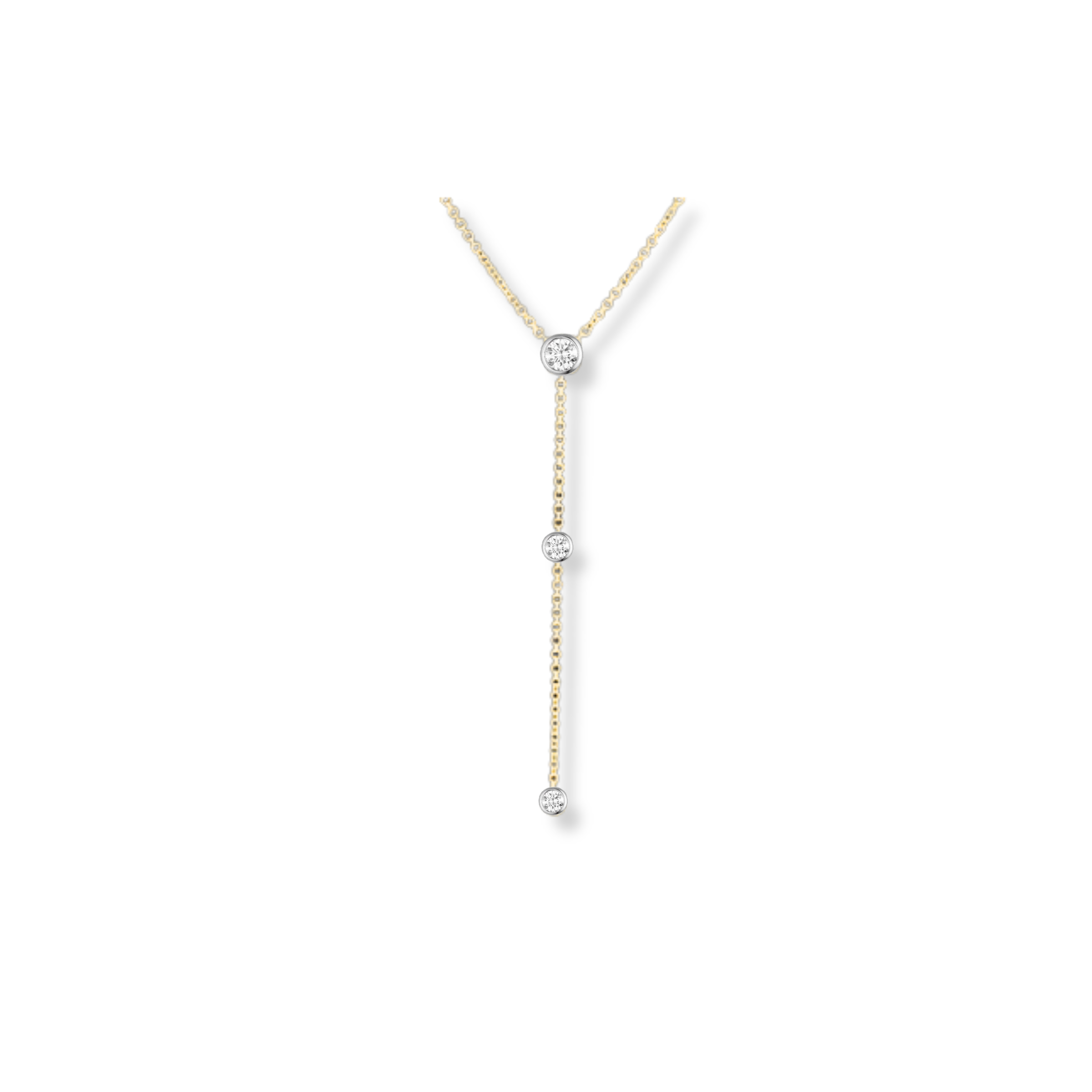 Framed Diamond Lariat Pendant