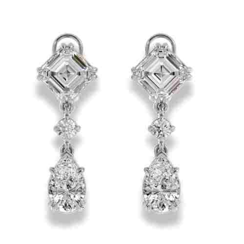 Mixed Shaped Diamond Earrings