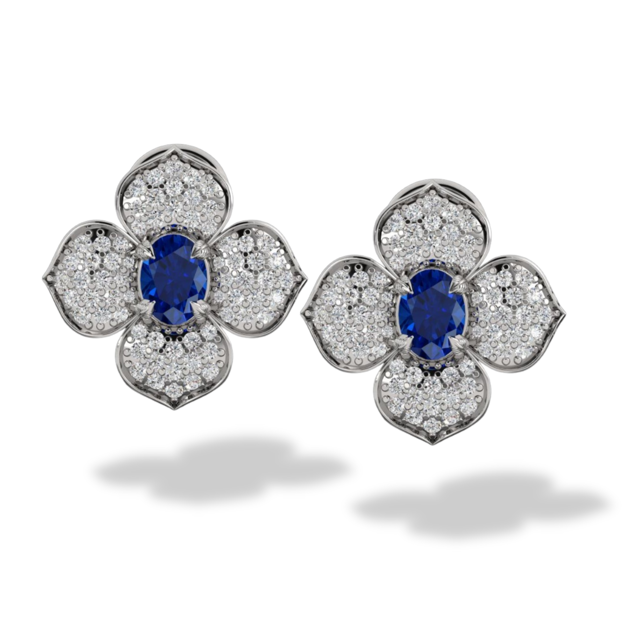 Diamond & Sapphire Earrings