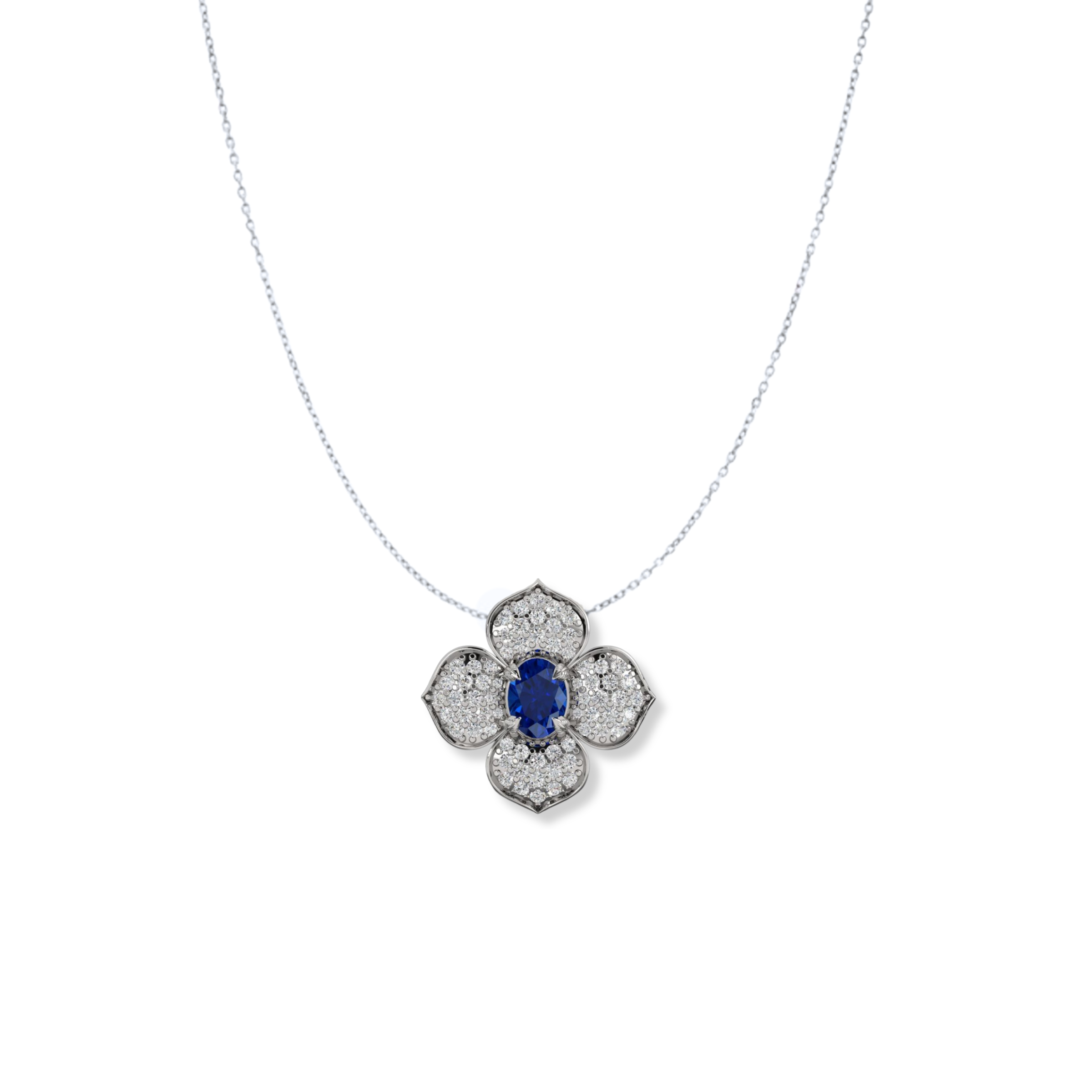 Diamond & Sapphire Pendant