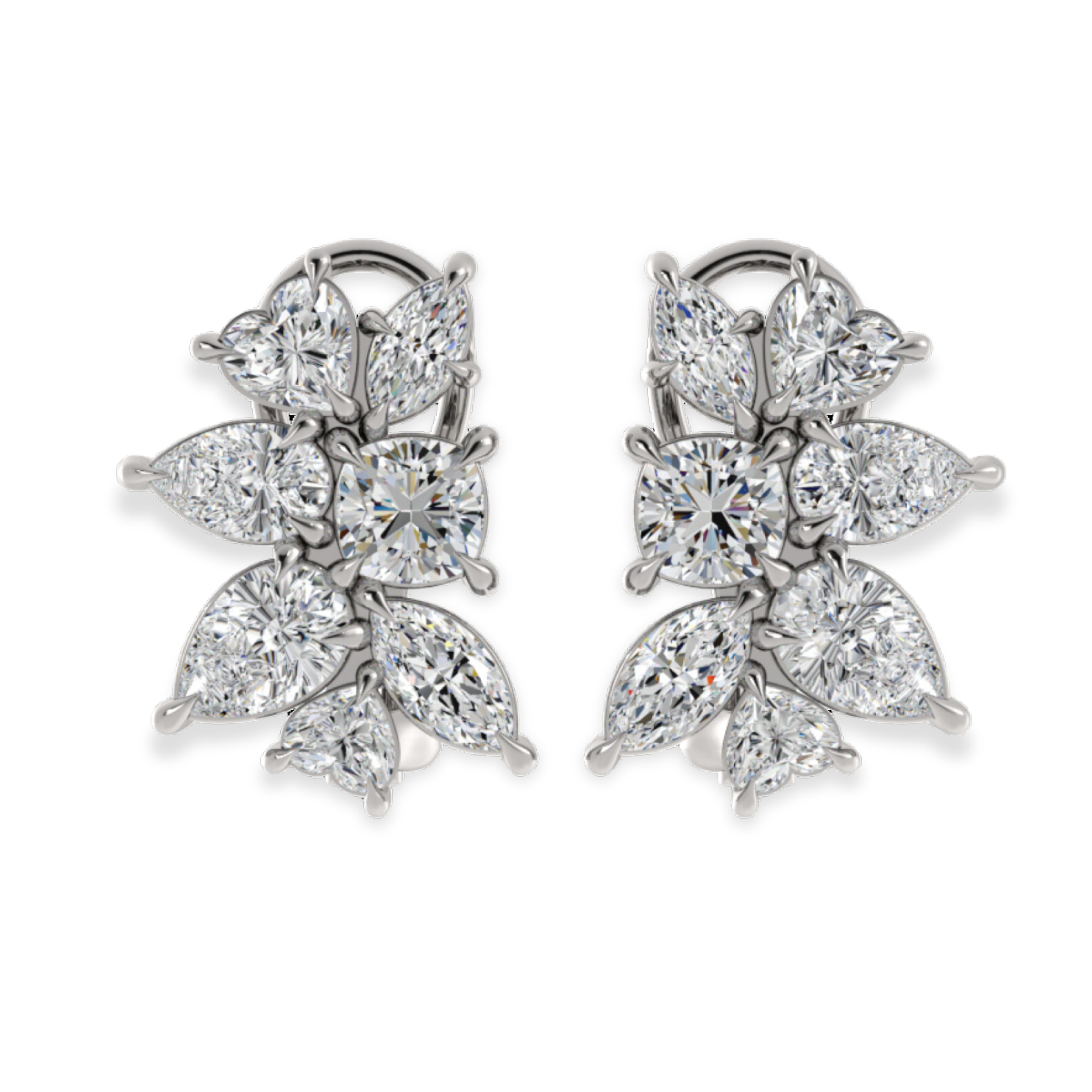 Multi-Shaped Diamond Earrings