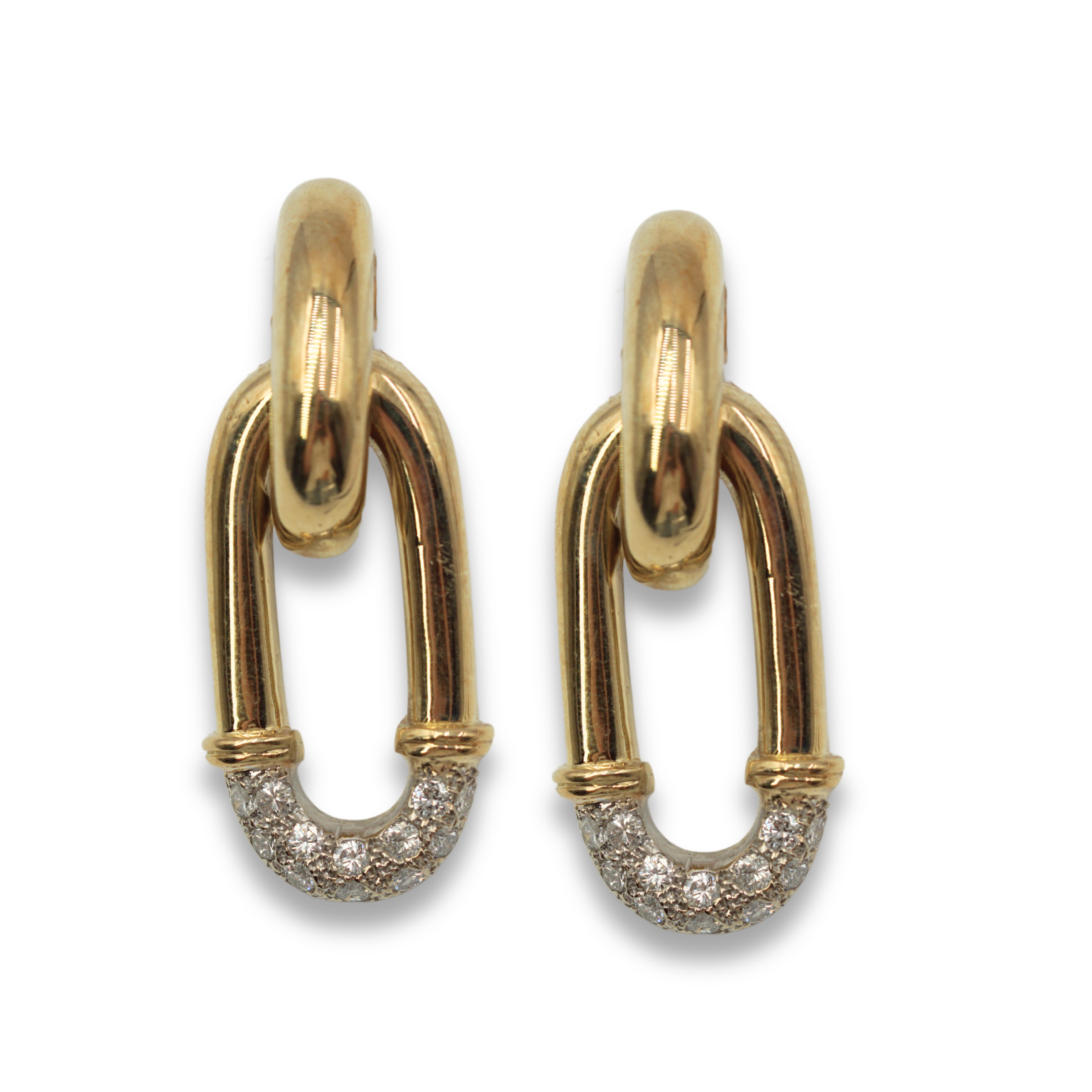 Paper-Clip Diamonds Earrings