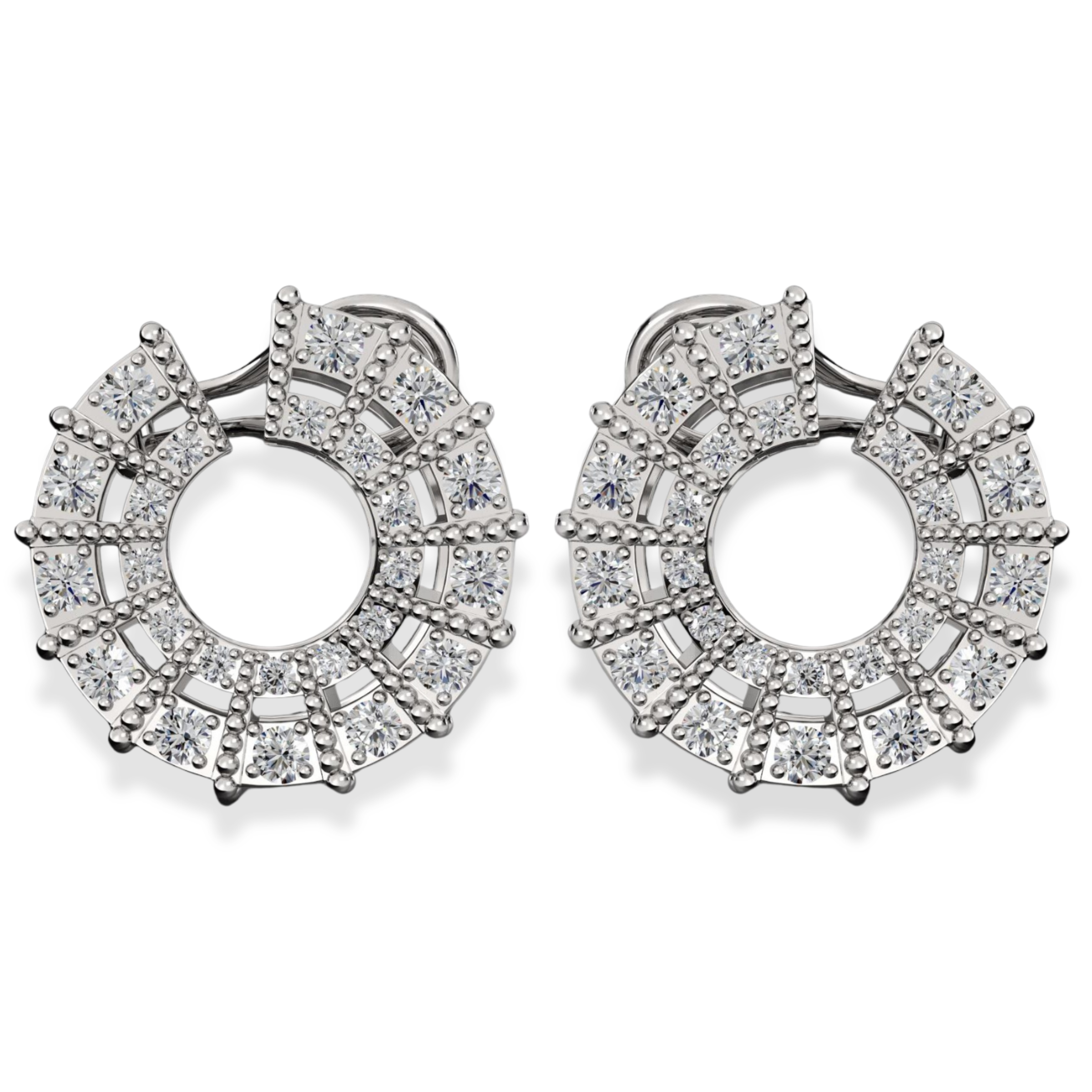 Vintage Diamond Hoops