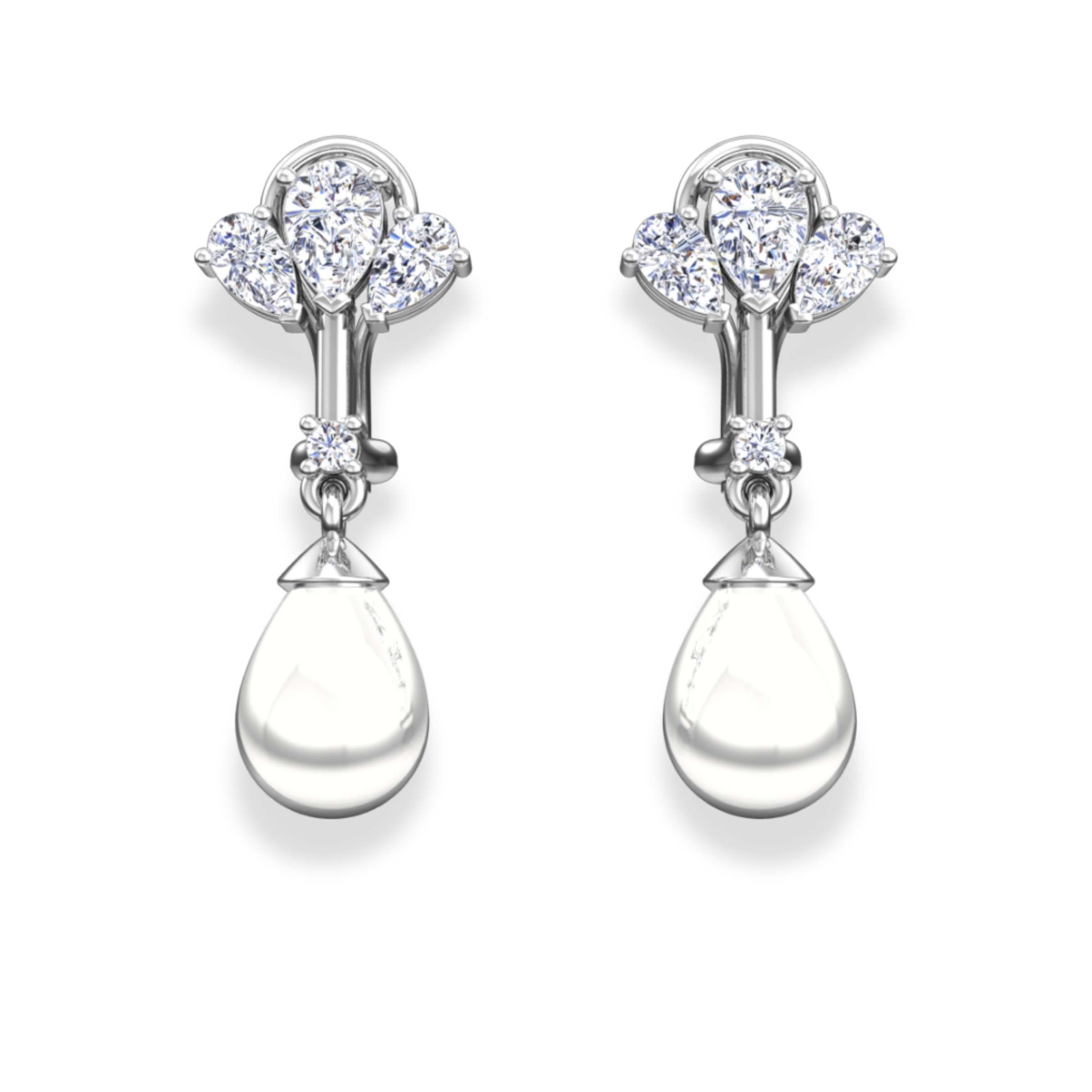 Diamond & Pearl Earrings