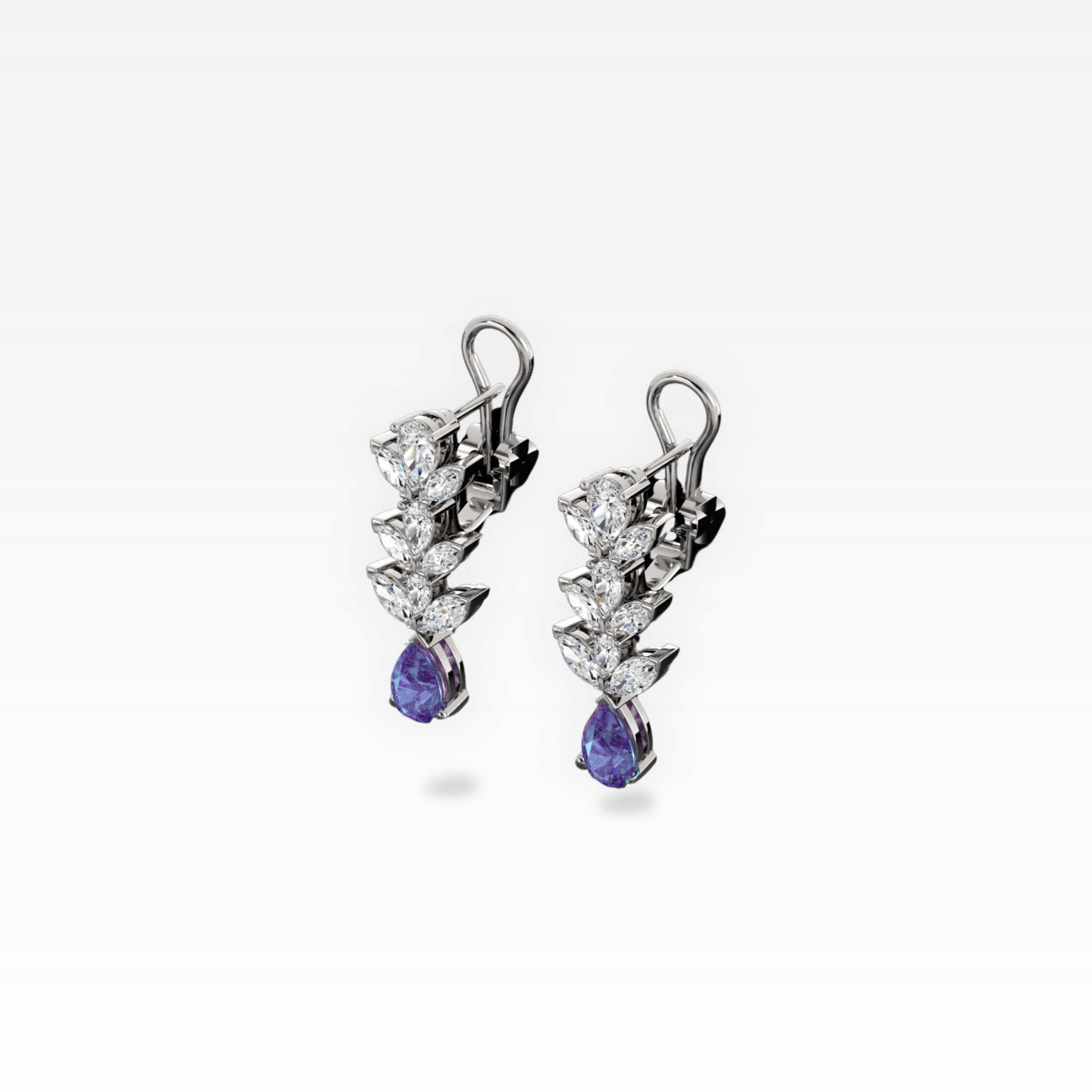 Tanzanite & Diamond Statement Earrings