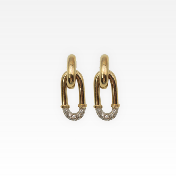 Paper-Clip Diamonds Earrings
