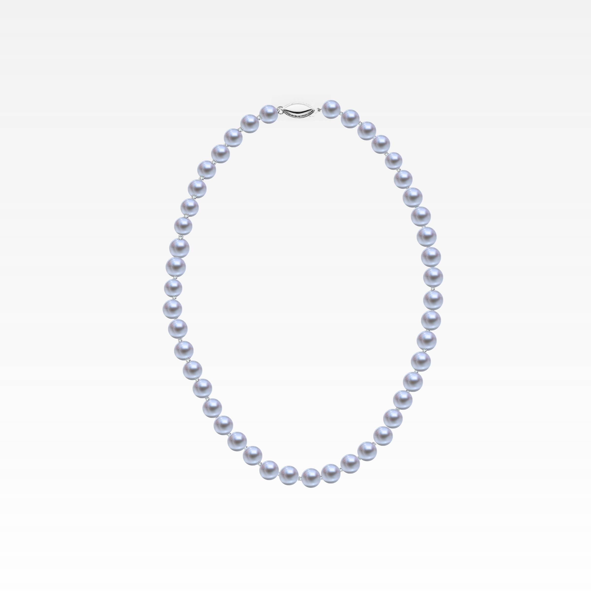 Grey-Blue Pearl Necklace